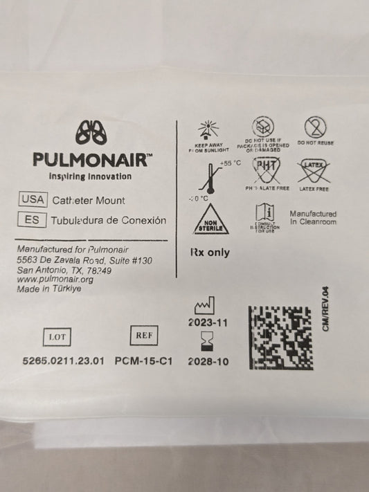 Catheter Mount ext 15cm. 22F-15F/22M closed swivel