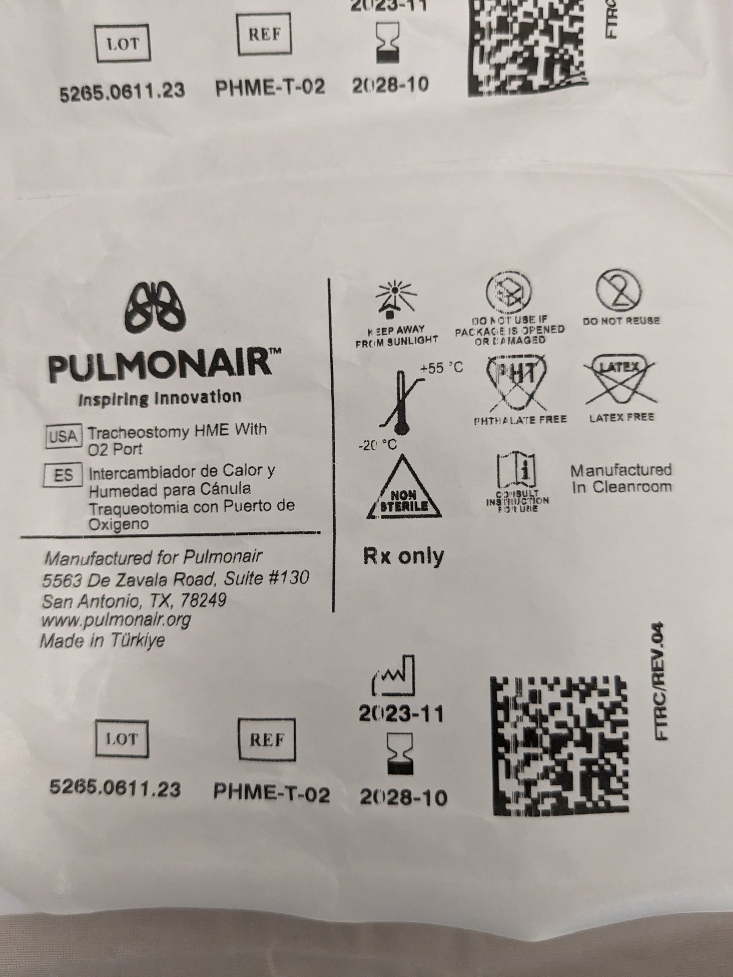 Tracheostomy HME w/ 02 Connector